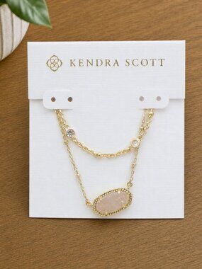 Kendra Scott Elisa Necklace Iridescent Drusy